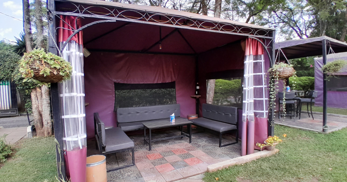 little garden bistro nakuru kenya location seating area